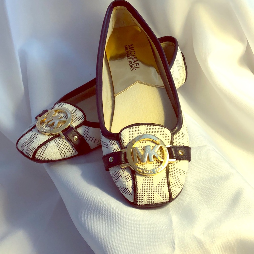 Navy and White Michael Kors Fulton Loafers